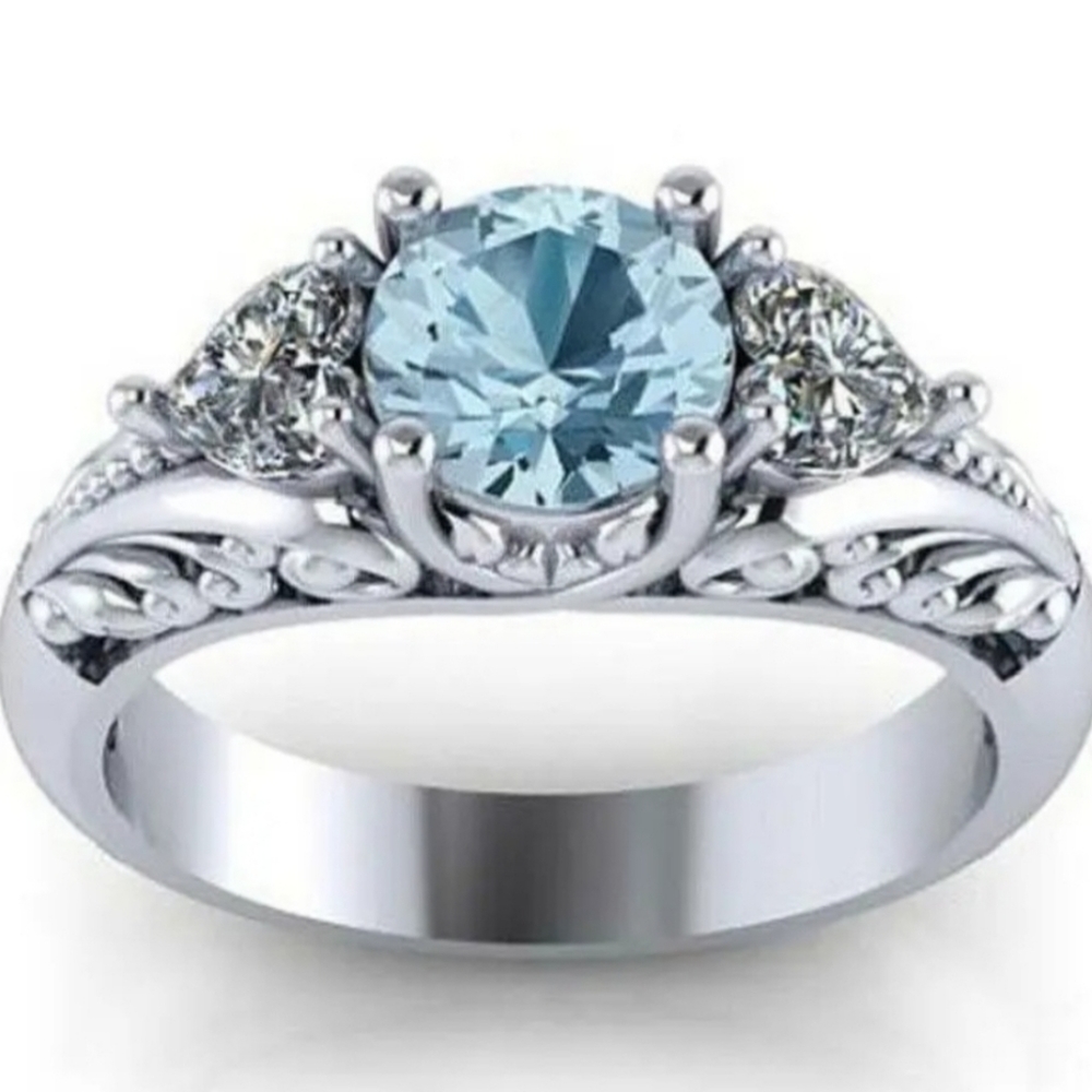 Ring, Aquamarine, Size 6